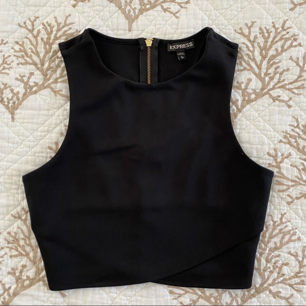 Express Black Crop Top